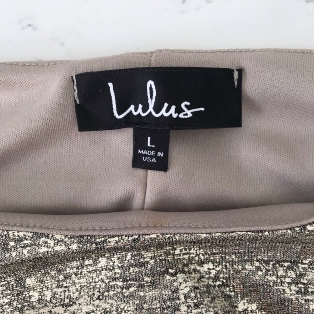 Lulu’s Gold Foil Dress (L) - Picture 5 of 6